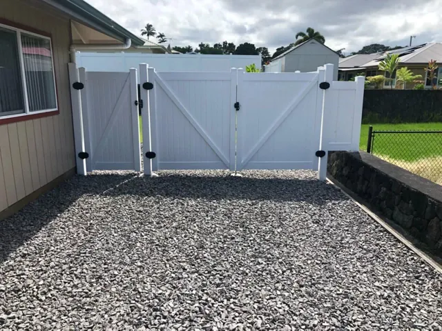 Vinyl and Vinyl Coated Chain Link fence installation by Bob's Fencing, photo 5 of 10
