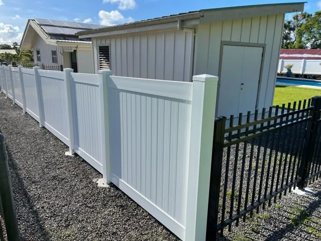 Vinyl and Vinyl Coated Chain Link fence installation by Bob's Fencing, photo 7 of 10